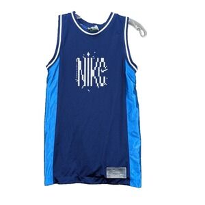 Nike Reversible Jersey Tank Top Big Kids Size XS Brighter Together Blue Colorful